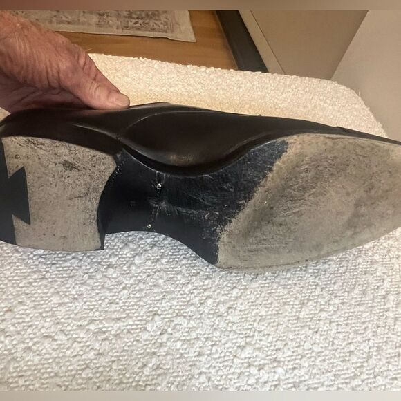 Tom Ford mens Black Leather Double Monk Strap Shoes size 13 main image 2